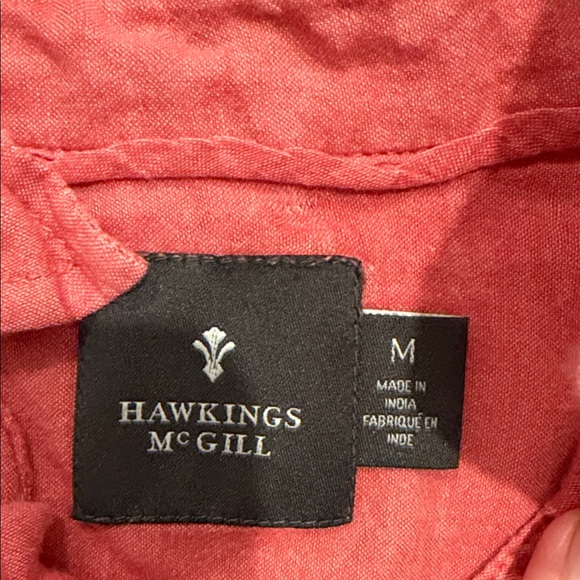 Casual Men's Pink Button-Down Shirt - Picture 2 of 3